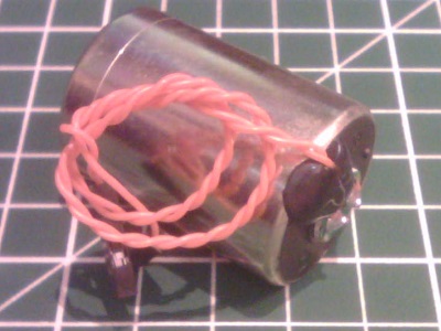 Horizontal geophone with high flexible cable with Dupont crimped and soldered.